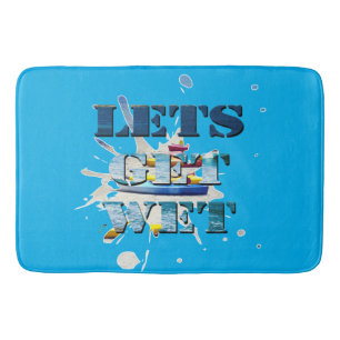Lasse sich nass am Strand, Memory Foam Bathmat Badematte