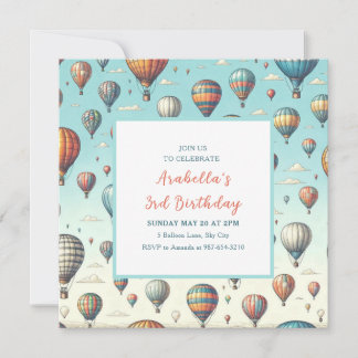 Lasse sie fliegen! Whimsical Hot Air Ballons Save The Date