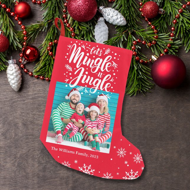 lasse Single und Jingle, Schneeflocken Familie Fot Kleiner Weihnachtsstrumpf (Von Creator hochgeladen)