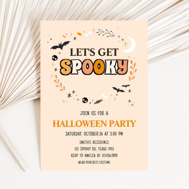 Lasse Spooky Niedlich Halloween-Party Einladung (Cute Lets Get Spooky Halloween Party Invitation)