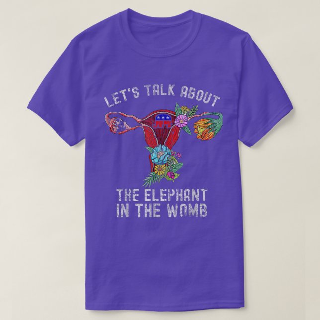 Lasse über den Elefanten in der Frau zu sprechen T-Shirt (Design vorne)