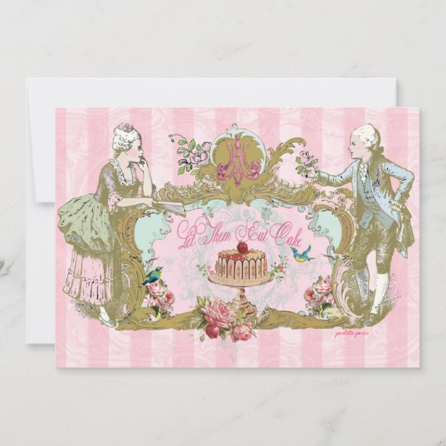 Lasse uns Esskuchen-Party Einladungen (Vorderseite)