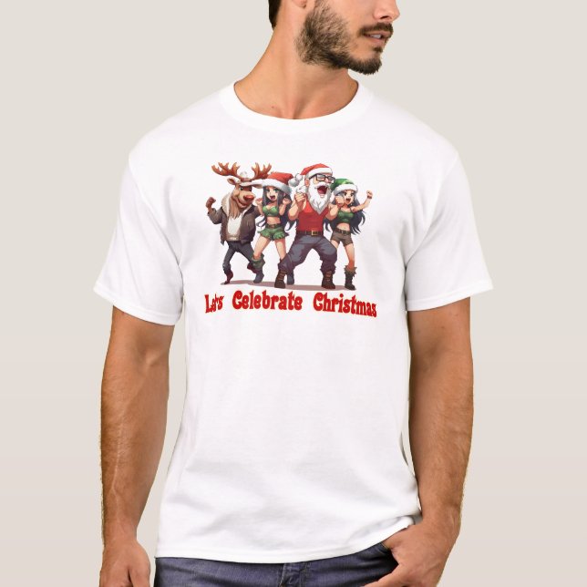Lasse Weihnachten feiern T-Shirt (Vorderseite)