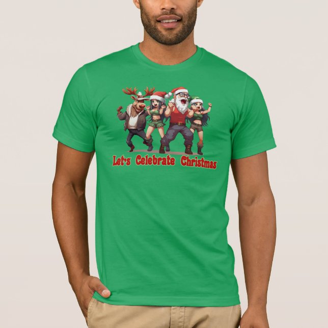 Lasse Weihnachten feiern T-Shirt (Vorderseite)