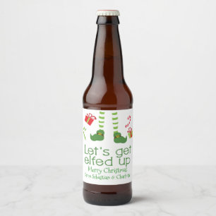 Lasse Weihnachts-Spaß erledigen Personalisiert Bierflaschenetikett