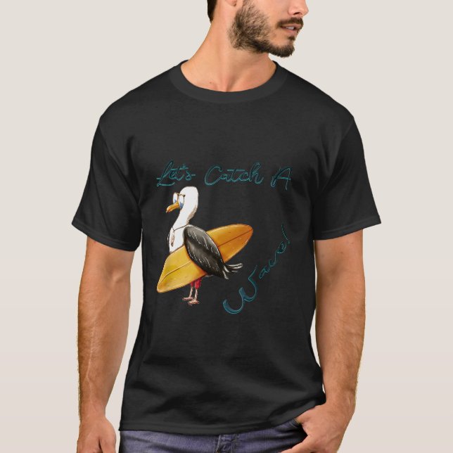 Lasse Wellenreiten Seagull Surfer Surf Tshi T-Shirt (Vorderseite)