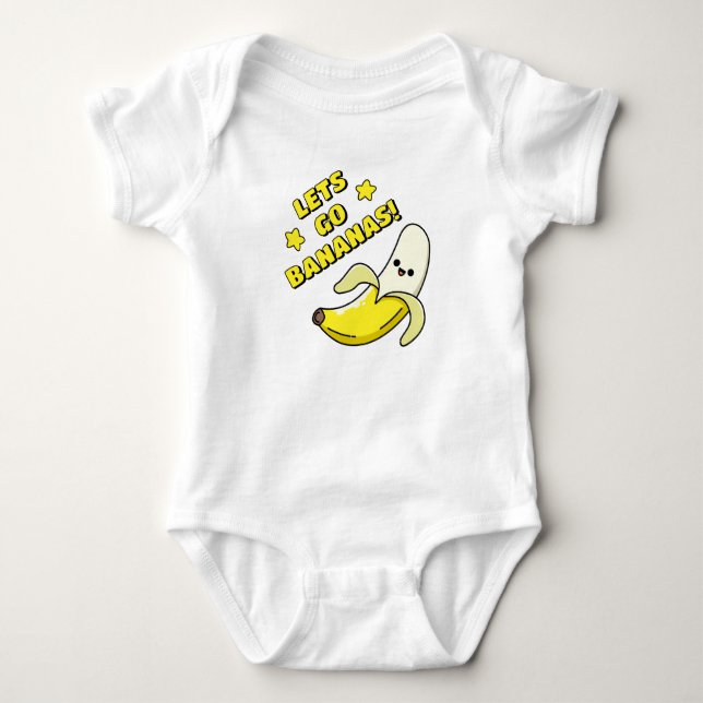 Lasse zu Bananen! Baby Strampler (Vorderseite)