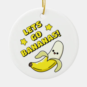Lasse zu Bananen! Keramik Ornament