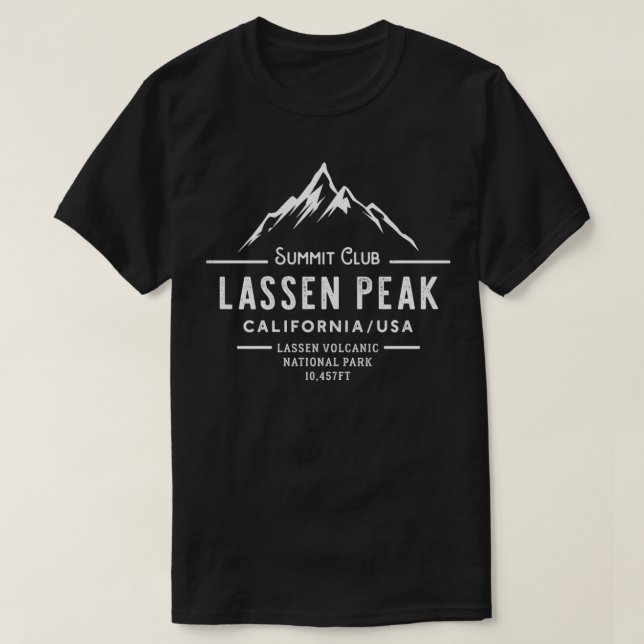 Lassen-Gipfel-Gipfel-Club Lassen Volcanal National T-Shirt (Design vorne)