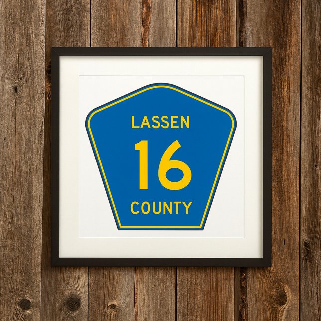 Lassen Landkreis Road Sign Poster (Von Creator hochgeladen)