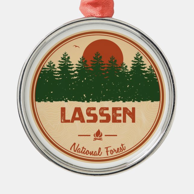 Lassen National Forest Ornament Aus Metall (Vorne)
