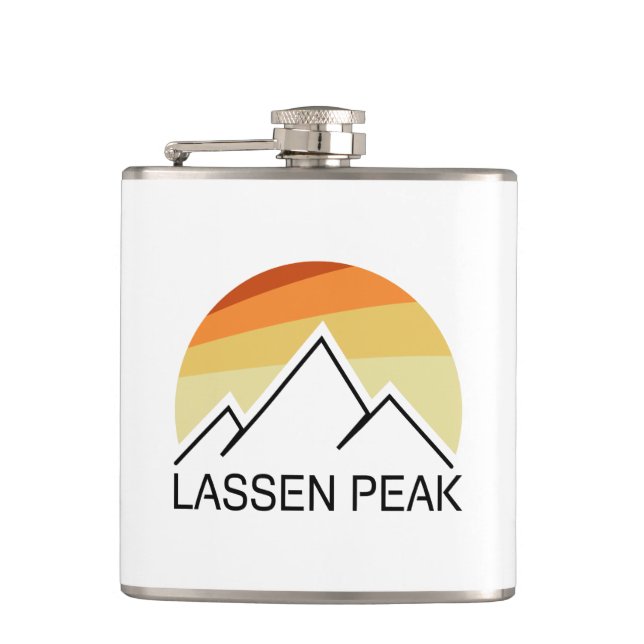 Lassen Peak California Retro Flachmann (Vorderseite)