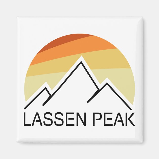 Lassen Peak California Retro Magnet (Vorne)