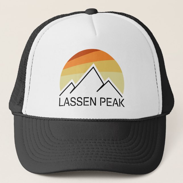 Lassen Peak California Retro Truckerkappe (Vorderseite)