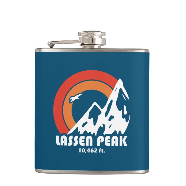 Lassen Peak California Sun Eagle Flachmann (Vorderseite)
