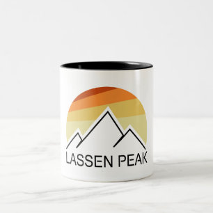 Lassen Peak Kalifornien Retro Zweifarbige Tasse