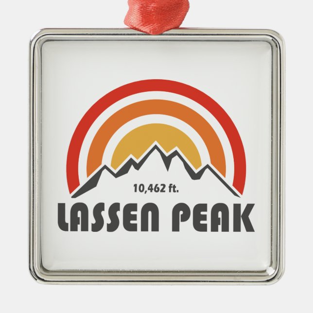 Lassen Peak Ornament Aus Metall (Vorne)