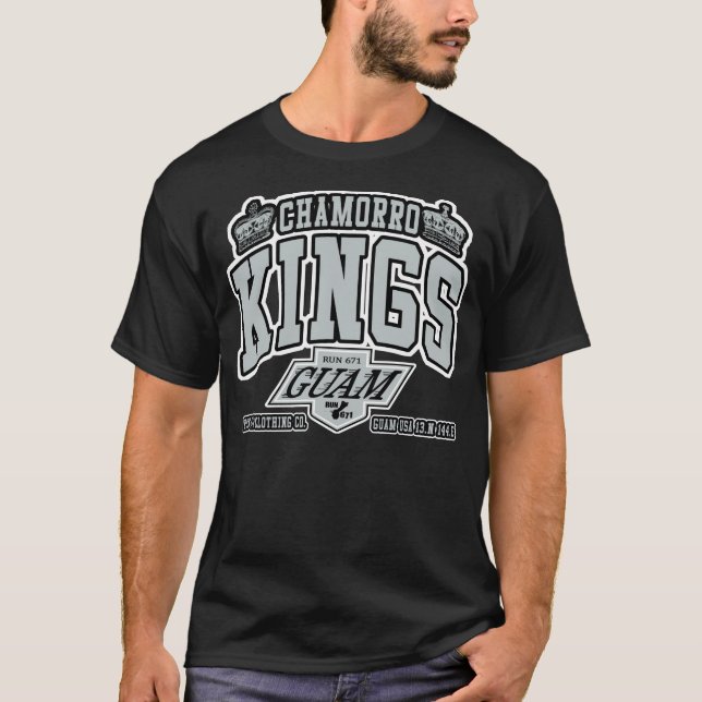 LASSEN Sie 671 GUAM Chamorro Könige laufen T-Shirt (Vorderseite)