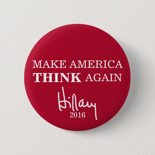 Lassen Sie Amerika Hillary Clinton-Knopf wieder Button (Vorderseite)