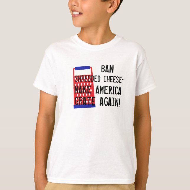 Lassen Sie Amerika lustigen Spaß Käse Trumpfes T-Shirt (Vorderseite)