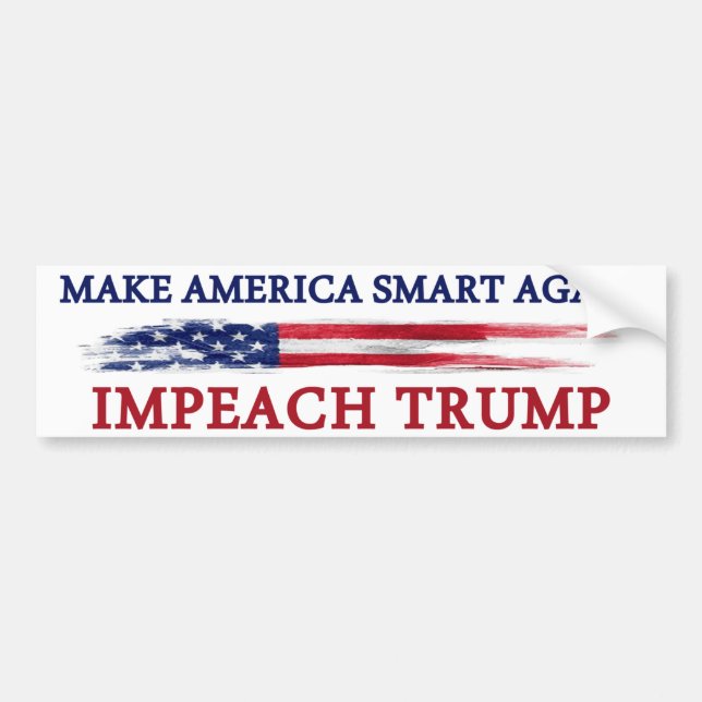 Lassen Sie Amerika Smart wieder Trumpf anklagen Autoaufkleber (Vorne)