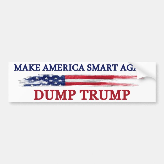 Lassen Sie Amerika Smart wieder Trumpf entleeren Autoaufkleber (Vorne)