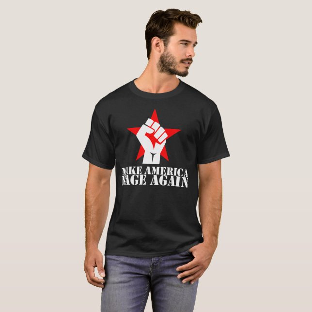 Lassen Sie Amerika wieder rasen T-Shirt (Vorne ganz)