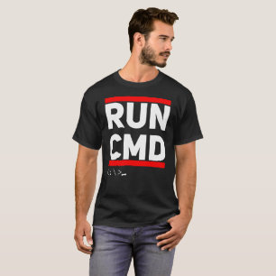 Lassen Sie CMD T - Shirt-Computergeek-Spaß laufen T-Shirt