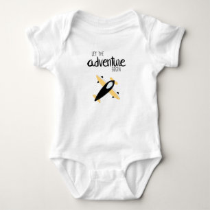 Lassen Sie das Abenteuer 01 anfangen Baby Strampler