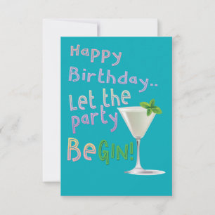 lassen Sie das Party Gin sein! Karte