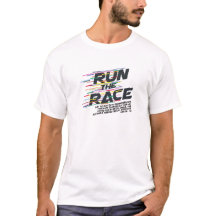 Lassen Sie das Rennen-christliche Shirt laufen
