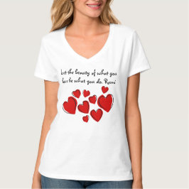 Lassen Sie den V-Hals der Schönheit Rumi Frauen T-Shirt