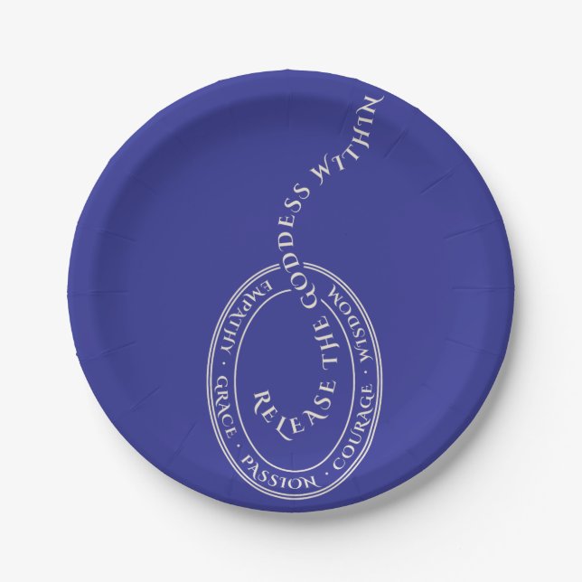 Lassen Sie die Göttin auf der Papiertüte los Pappteller (Vorderseite)