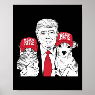 Lassen Sie die Haustiere wieder in Sicherheit Wahl Poster