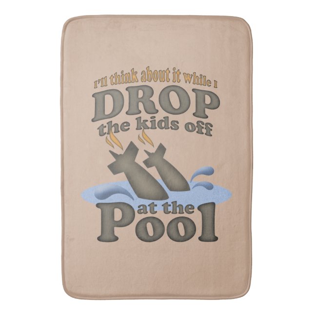 Lassen Sie die Kinder weg am Pool fallen Badematte (Vorderseite Vertikal)