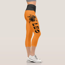 LASSEN SIE DIE LION GRAPHIC ZODIAC YOGA PANTS.
