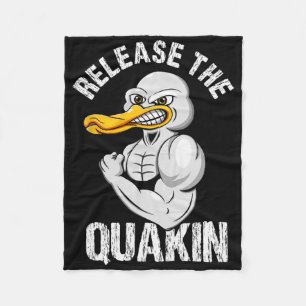 Lassen Sie die Quackin Duck-Bodybuilding los. Fleecedecke