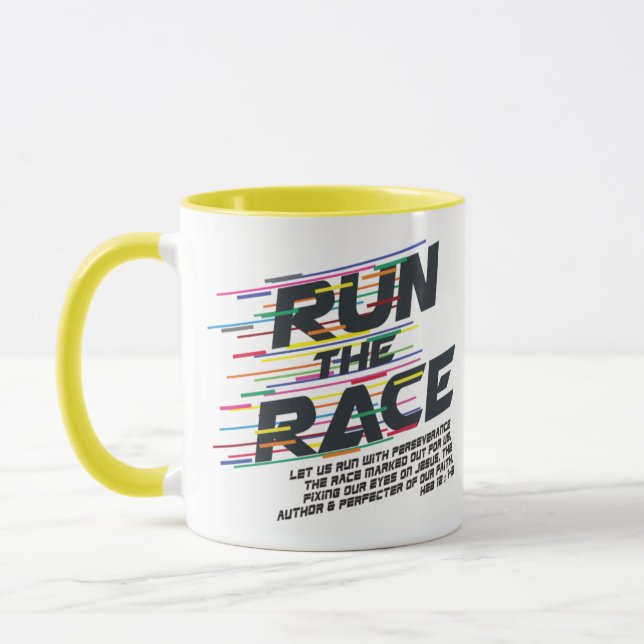 Lassen Sie die Rennen-christliche Tasse laufen (Links)