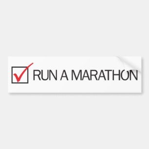 Lassen Sie einen Marathon-Karo-Kasten laufen Autoaufkleber
