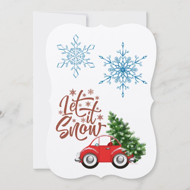 Lassen Sie es Auto Hauling Pine Tree personalisier Karte (Vorderseite)