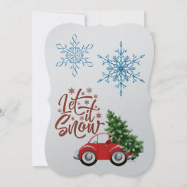 Lassen Sie es Auto Hauling Pine Tree personalisier Karte