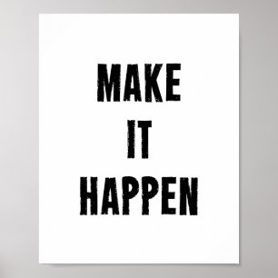 Lassen Sie es geschehen motivierend Zitat-Plakat Poster