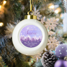 Lassen Sie es Lila Schneewald frohe Weihnachten.