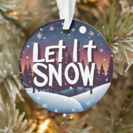 Lassen Sie es mit schönem Winterwunder schneefrei Ornament