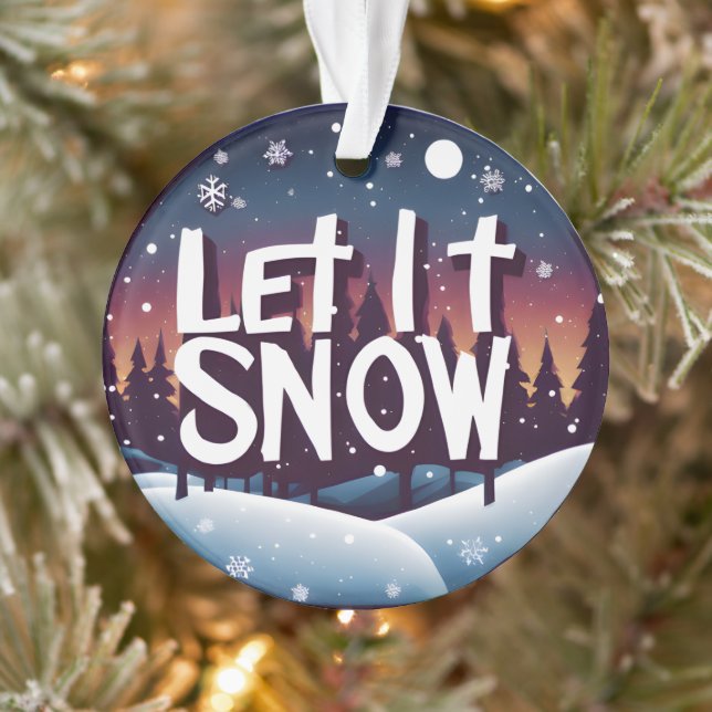 Lassen Sie es mit schönem Winterwunder schneefrei  Ornament (Baum)