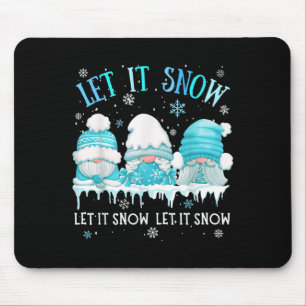 Lassen Sie es Niedlichen drei blauen Gnome Xmas Pa Mousepad