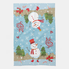 Lassen Sie es Schnee Küchentuch