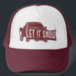 Lassen Sie es Schnee Lieferwagen LKW mit Schneepfl Truckerkappe<br><div class="desc">Der Snowpflüge-Motivhut zeigt einen Lieferwagen-LKW mit einem Schneepflug vorne mit der Meldung "LET IT SNOW" auf dem Pflug. Es ist perfekt zum Tragen,  während du keine Pflüge mehr machst.</div>