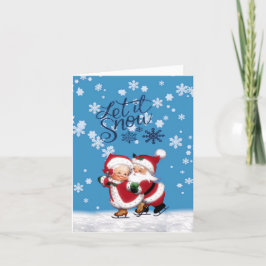 Lassen Sie es Schnee Mr. & Mrs. Claus geklappte We Karte