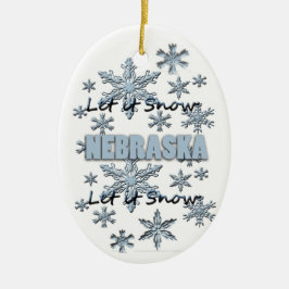 Lassen Sie es Schnee Nebraska Weihnachtsschmuck